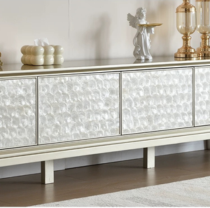 French Living Room TV <b>Cabinet</b> Gold Minimalist Art Shell Decoration <b>Small</b> Apartment European Wooden <b>Cabinet</b> - Product Image 4