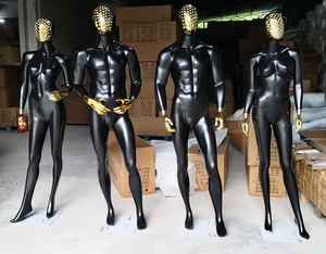 Thời Trang Rose Gold Kim Cương Mặt Matt Đen Đầy Đủ Cơ Thể Kinh Doanh Phù Hợp Với Nam Mô Hình Mannequin Cửa Sổ Hiển Thị Người Đàn Ông Quần Áo Hiển Thị Dummy - Product Image 6