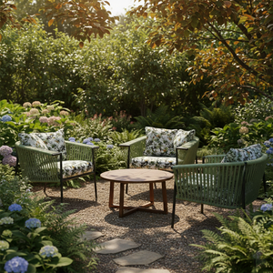 Ensemble de canapés d'extérieur modernes, cadre en aluminium, tissage de corde, coussins imperméables, mobilier de jardin, patio, balcon, hôtel - Product Image 5