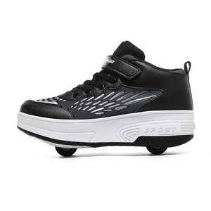 Chaussures à roulettes lumineuses avec roues alignées pour enfants, surface souple en EVA, roulements ABEC-7 - Product Image 4