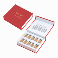 Boîte d'emballage de luxe personnalisée pour flacon de peptides avec logo, fermeture magnétique, en carton rigide fait main, pour cosmétiques, avec gaufrage