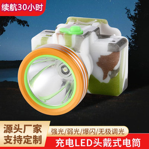 Lampe frontale LED rechargeable avec batterie au lithium 30h, étanche, pour le camping en plein air, la pêche - Product Image 3