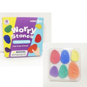 Nuevos Juguetes Sensoriales de Silicona Suave con Textura de Piedra para Niños, Juguetes Antiestrés para Niños - Product Image 1