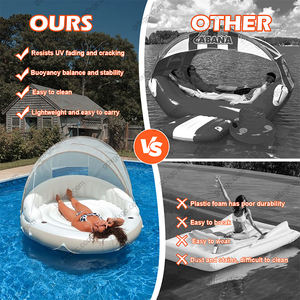 Chaise longue flottante de luxe en <span class=keywords><strong>PVC</strong></span> pour piscine Marni Chaise longue flottante ombragée Chaises longues et lits de jour gonflables - Product Image 3