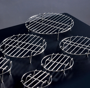 Grille de cuisson ronde multifonction en acier inoxydable 304 - Ustensile de cuisine robuste pour griller et cuire à la <span class=keywords><strong>vapeur</strong></span> - Product Image 4