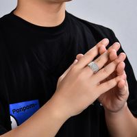 Nouvelle tendance de YH JEWELLERY Bague pour homme en argent sterling 925 avec pierre CZ en or 18 carats plaqué argent S925 pour les mariages et le style hip-hop
