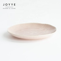 Jmpjoyye — plaque de céramique à motifs de fleurs, assiettes coréennes en céramique rose