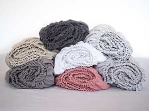 Custom 100% Linen <b>Fitted</b> <b>Sheet</b> Secure Elastic Band Quality Style-Plain 200TC <b>King</b> Queen Twin Full Double <b>Sizes</b> Hotel Hospital - Product Image 2