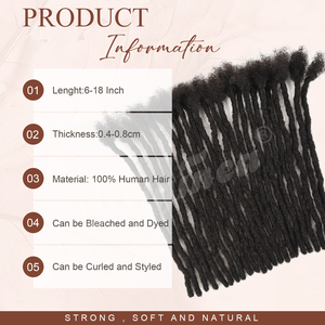 Originea Nouveauté Luxe Extensions de Locs Souples et Douces en Cheveux Humains Indiens Bruts Entièrement Faits à la Main Plus Légers et Plus Doux Naturels - Product Image 2