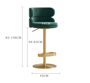 Sgabello da Bar di Lusso in Acciaio Inossidabile Girevole e Alzabile con Schienale <span class=keywords><strong>per</strong></span> <span class=keywords><strong>Cucina</strong></span> <span class=keywords><strong>Soggiorno</strong></span> Casa Moderna Hotel Reception Scuola Stile Europeo - Product Image 6