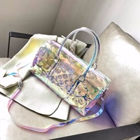 2024 mode femme sacs de voyage Bling Bling Laser couleur grande capacité femme sacs de sport PVC matériel gelée sacs de voyage pour dames