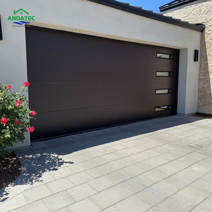 <span class=keywords><strong>Porte</strong></span> de <span class=keywords><strong>garage</strong></span> sectionnelle moderne en acier avec finition grain de bois, panneau isolé en PU pour <span class=keywords><strong>garage</strong></span> de villa - Product Image 4