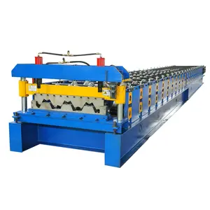 Fornitura di fabbrica pannello freddo automatico metallo acciaio macchine da costruzione Deck Making pavimento Decking Roll Forming Machine