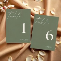 Carte de numéro de table de mariage personnalisée en terre cuite gaufrée, impression sur mesure pour fournitures de table de banquet de mariage