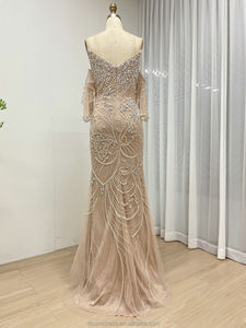 MC20108 Robes de soirée sirène fourreau de luxe couleur <span class=keywords><strong>nude</strong></span> ornées de perles 2026, <span class=keywords><strong>Robe</strong></span> de cérémonie pour femme, Robes de mariée pour <span class=keywords><strong>demoiselle</strong></span> <span class=keywords><strong>d</strong></span>'<span class=keywords><strong>honneur</strong></span> - Product Image 6