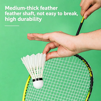 Volant de badminton professionnel de niveau tournoi, qualité OEM, en PU hybride, classe B, double couche sandwich, plumes d'oie, haute performance