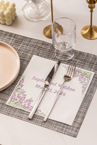 Serviettes de table personnalisées pour mariage, serviettes de table en papier 3 plis personnalisées, serviettes jetables personnalisées pour la décoration de mariage - Product Image 3