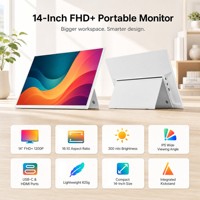 Moniteur portable OEM d'usine 14 pouces 1920x1200 1200P FHD+ 16:10 IPS 300 nits, ultra-fin, deuxième écran USB-C pour ordinateur portable