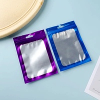 Papel de aluminio transparente Multicolor de un lado, Mylar, resellable, ZipLock, bolsas planas para productos de belleza
