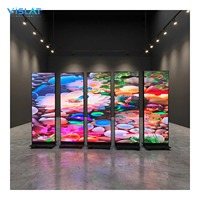 Écran d'affichage numérique portable pliable Vislat LED P1.86 P2.5, étanche, haute luminosité, pour affichage publicitaire vidéo