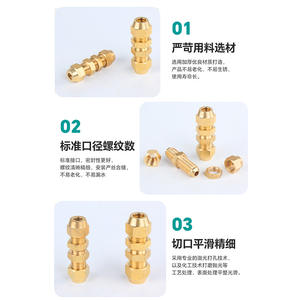 Conector Metálico Roscado Huihong de 66.358mm para Tubería de Cobre, Agua, Aire y Agua Salada, Color Dorado - Product Image 4