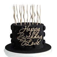 Décorations de gâteau en lettres acryliques réutilisables et écologiques, style Instagram transfrontalier, modernes, pour anniversaire, couple, déclaration d'amour, motif floral