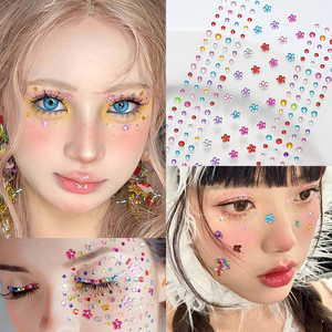 3D colorido girasoles <span class=keywords><strong>diamante</strong></span> cara pegatinas gema Facial pegatina ojos cuerpo mezcla cuentas joyas diamantes cara joyas <span class=keywords><strong>tatuaje</strong></span> pegatina - Product Image 4