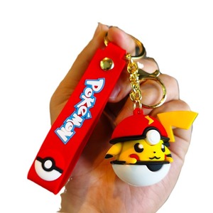 Llavero de anime de la serie Bola de Elfo, lindo llavero de gel de silicona de <span class=keywords><strong>Pika</strong></span>, colgante para bolso, colgante para llaves de coche, empaquetado individualmente - Product Image 5