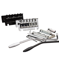 Système de tremolo à 2 points en alliage de zinc stable, couleur chrome noir, pour guitare électrique