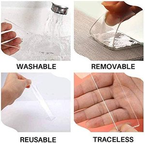 Hittebestendige hoge hechting dubbelzijdige tape transparante plakband anti slip tapijt grijper-1 <span class=keywords><strong>meter</strong></span> - Product Image 6