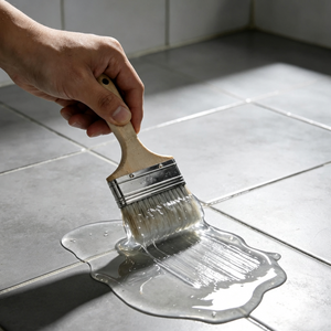 Colle transparente imperméable, mastic transparent pour la réparation des fissures des carreaux de salle de bain et de cuisine, adhésif à forte adhérence, application au pinceau - Product Image 2