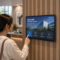 Écran tactile mural AIYOS puissant RK3588 Android 24 pouces avec batterie optionnelle et analyse IA pour affichage publicitaire