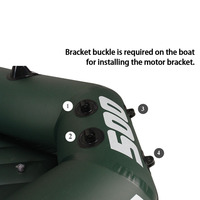 Support de moteur portable pour bateau gonflable et kayak, design unique, fixation fixe, ABS/Acier inoxydable, charge maximale 3HP, noir, 35x21cm