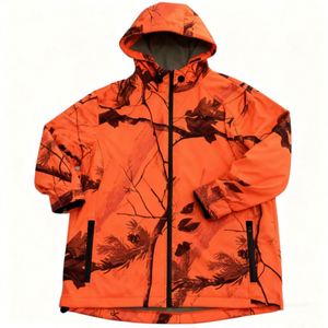 Veste de <span class=keywords><strong>chasse</strong></span> imperméable en <span class=keywords><strong>softshell</strong></span> pour homme, camouflage biomimétique, orange, pour la <span class=keywords><strong>chasse</strong></span> et la jungle - Product Image 6