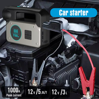 Starter Jump darurat mobil tugas berat, penguat baterai mobil portabel 5-in-1 dengan Inflator ban, untuk bensin 8.0L/1.72 Diesel