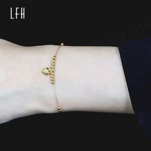 Pulsera de Oro Au750 de 18k, Oro Real de 18k, Diseño de Corazón Ligero Original, Joyería de Oro Saudí, Empeñable, Oro Real de 18k - Product Image 2