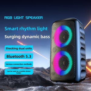 HY-3317 Xách Tay Không Dây Loa Karaoke RGB LED Chiếu Sáng <span class=keywords><strong>Microphone</strong></span> Tích Hợp Âm Thanh Hệ Thống Âm Thanh Nhà KTV Đảng Pin Điện - Product Image 3