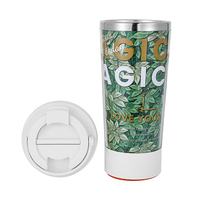 Gobelet cadeau personnalisé pour Noël et Halloween, avec fond à ventouse anti-déversement et couvercle rabattable portable