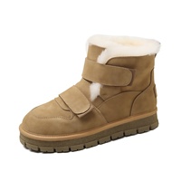 Nouvelles bottes de neige pour femme hiver 2026, bottines chaudes épaisses doublées polaire, bottes tendance à semelle épaisse rehaussante en coton