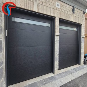 Shuotian Modern Özel Çelik Bölmeli Katlanır Garaj Kapısı, Pencereli 16x7 Villa Çift Araçlı Sürgülü Garaj Kapısı (Konutlar İçin) - Product Image 6