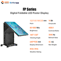 Écran LED publicitaire intelligent portable SaiRui P1.8 P2.5 GOB à raccordement sans soudure, affichage numérique d'affiches LED intérieures pour événements