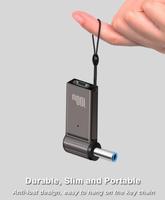Adaptateur de prise jack mâle DC 4,5 x 3,0 mm vers USB-C, connecteur de chargeur PD 100W pour ordinateur portable Probook