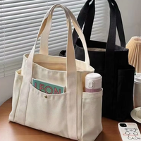 Sac fourre-tout en toile de coton de luxe réutilisable pliable avec conception imperméable et facile à transporter sac à provisions à la mode imprimé logo à la mode