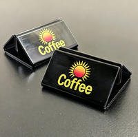 Support de table en acrylique transparent double face avec logo personnalisé pour restaurant, magasin de détail, café, menu, liste de prix