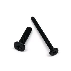 M1.2 M1.4 M1.6 M2 M2.5 M3 <b>M4</b> Black Small Phillips Ultra Thin Wafer Flat Head <b>Screw</b> Bolt for Laptop Notebook Phone Glasses - Product Image 3