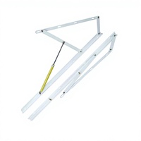 Mécanisme de levage de lit personnalisé avec vérin hydraulique à gaz, capacité 40-90 kg, charnières de levage pour rangement, bi-partition, blanc, 1500 mm, YULIGAO