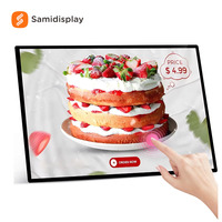 15.6 inç İç Mekan Dijital Menü Panosu Çoklu Dokunmatik Ultra Dar Çerçeveli Android İşletim Sistemli Ticari Tablet Restoranlar ve Kafeler İçin İdeal