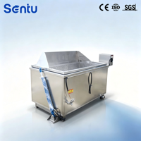 Friteuse carrée automatique avec contrôle de la température et de la minuterie, friteuse carrée à huile et à eau pour le tofu et les produits à base de haricots