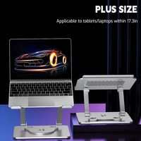 Support d'ordinateur portable de bureau portable à rotation 360°, support d'ordinateur portable réglable pour ordinateur portable