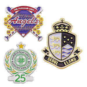 เคลือบอ่อน/แข็งที่กำหนดเองสำหรับคอลเลกชันงานฝีมือศิลปะสีแพนโทนที่กำหนดเองชุบทอง/เงินสำหรับงานฝีมือโลหะแฮร์รี่รี่ - Product Image 1